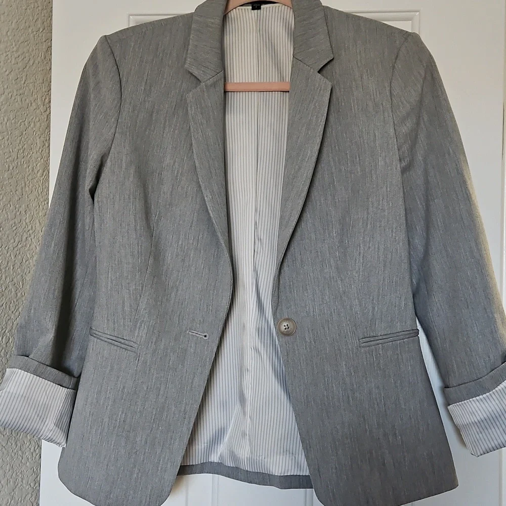Express Light Gray Blazer - Picture 7 of 7